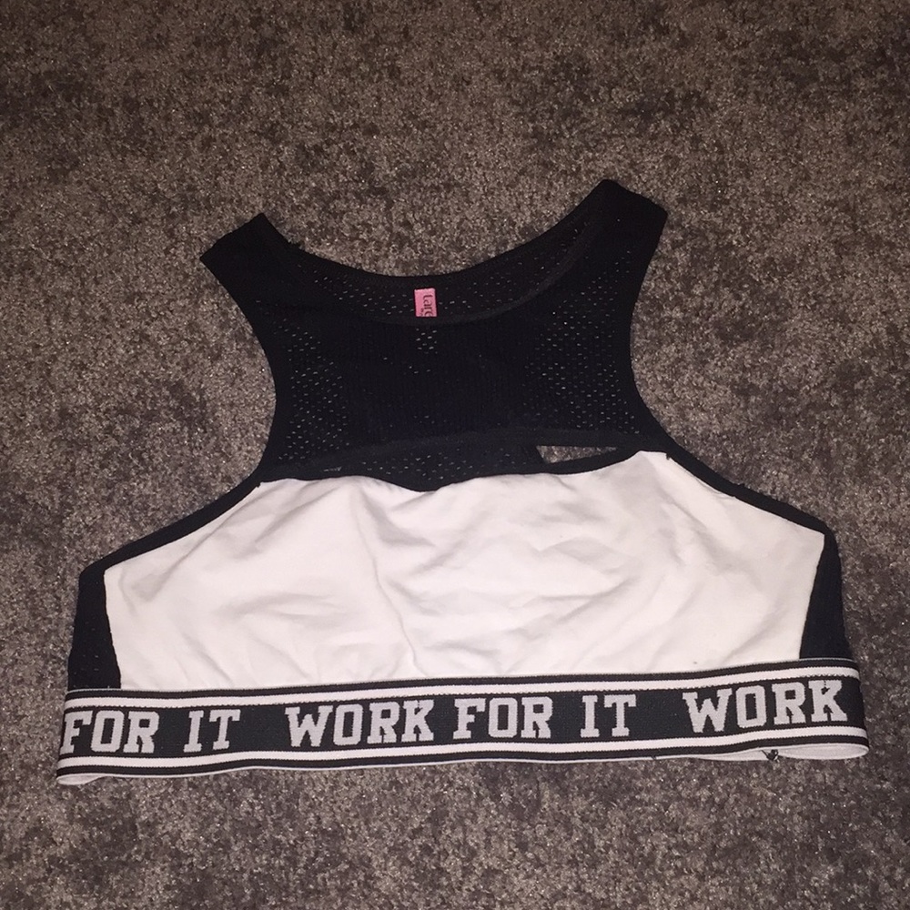 Rue 21 “Work for it” sports bra.